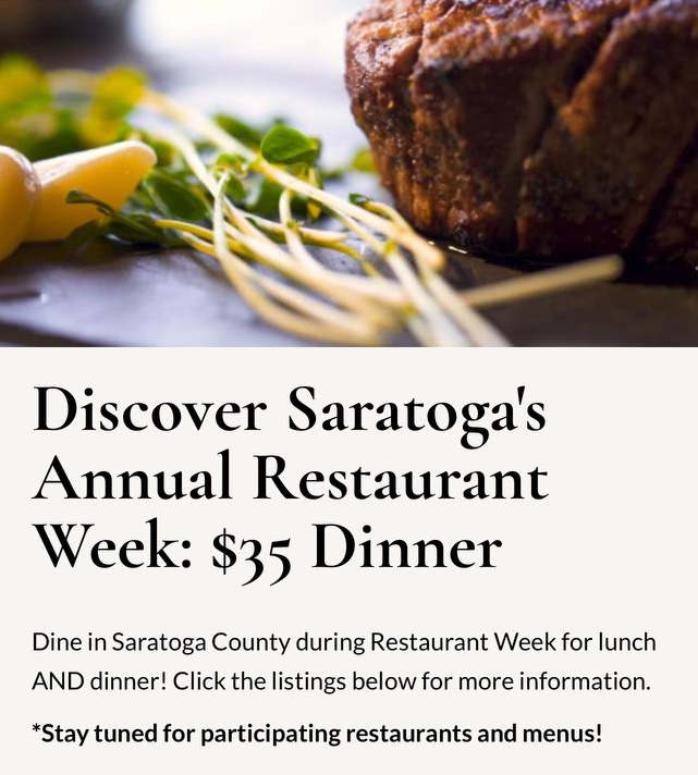 Discover Saratoga - Restaurant Week